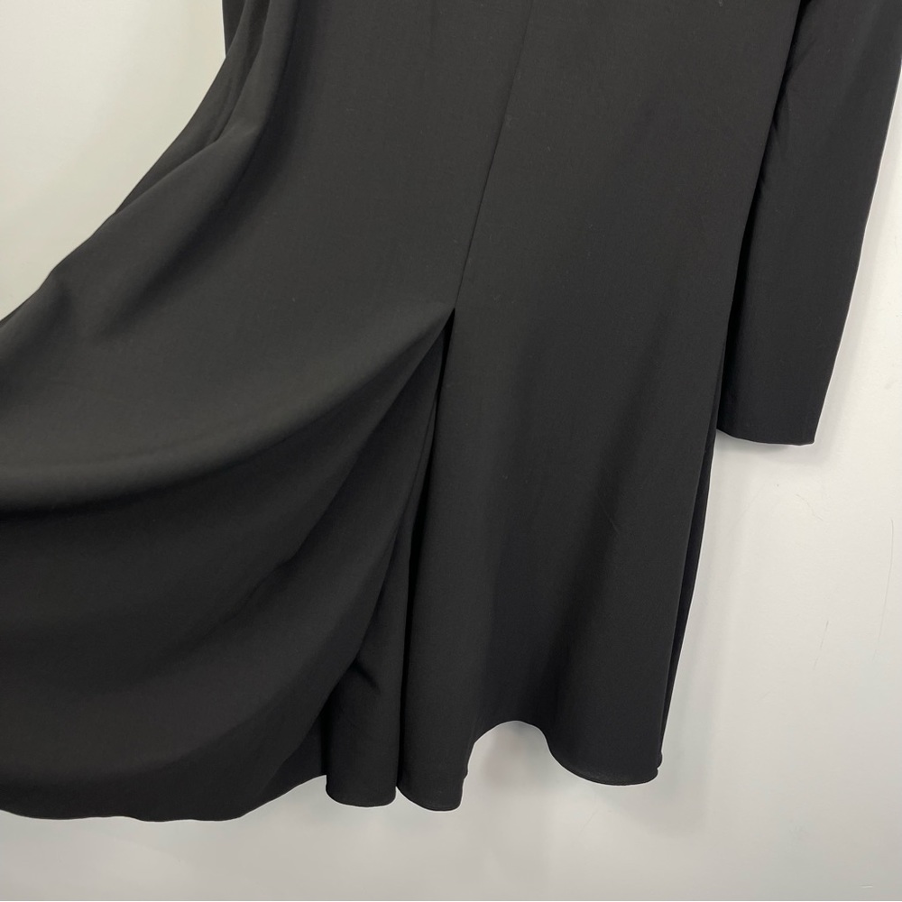 EMPORIO ARMANI Italy Wool Black V-Neck Romper Jumpsuit Dress Padded Shoulders 40 - Picture 10 of 15